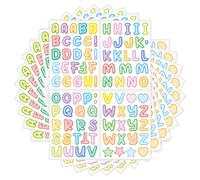 DIYBravo 1000pcs Cute Kawaii Colorful Letter Stickers Alphabets Vinyl Stickers for Kids Self Adhesive 1.5cm, Classroom Decor, Mailbox Numbers Stickers, Decals for Sign, DIY Crafts Art Making