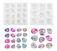 DIYBravo 2 PCS Earring Moulds UV Resin Moulds Pendant Epoxy Silicone Mould Jewelry Molds for DIY Earring Necklace Pendant Trinket Bracelet Brooch Craft