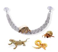 DIYBravo 23.6 Inches Hermit Crab Climbing Toys, Hermit Crab Toys Climbing Ladder with Hooks, Hermit Crab Climbing Bridge Hermit Crab Accessories Suitable for Lizards Geckos Snakes (Gray)