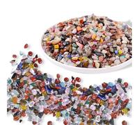 DIYBravo 400 pcs Natural Crystal Gravel Aquarium Decor, Mixed Color Fish Tank Rock Garden Decorations Stones, Landscaping Pebbles for Garden Fish Tank Aquarium Planter Walkway (colorful)