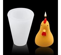 DIYBravo Animal Candle Resin Moulds 3d Chicken Resin Casting Moulds Reusable Epoxy Resin Silicone Mould Resin Crafts DIY Tool for Handmade Soap Table Decor Birthday Holiday Gifts (Lean Chicken)