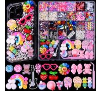 DIYCICO 3980 Pcs Junk Case Charms Kit for Phone Case,Slime Craft,Cute Nail Art Charms