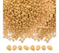 DIYEAH 1 Box Mini Golden Rice Beads for Wealth and Fortune Small Fortune Rice Decoration Box Feng Shui Treasure Bowl Filler for Luck Financial Success and Positive Energy Home Worship