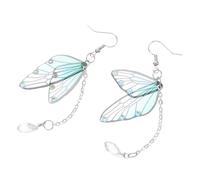 DIYEAH 1 Pair Butterfly Earrings For Women: Butterfly Pattern Wing Ear Rings - Rhinestone Teardrop Drop Dangle Jewelry For Halloween Party Cosplay