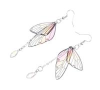 DIYEAH 1 Pair Butterfly Earrings For Women: Butterfly Pattern Wing Ear Rings - Rhinestone Teardrop Drop Dangle Jewelry For Halloween Party Cosplay