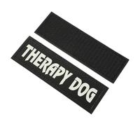 DIYEAH 1 Pair Dog Harness Patch Pet Harness Patch Decorative Vest Practical for Walking at Night Easy to Stick Leather Material Stylish Chic Walking The Dog at Night Suitable