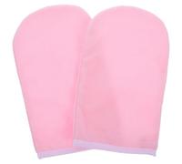 DIYEAH 1 Pair Moisturizing Gloves Lotion Gloves Secure Fit Comfortable Closure Trendy Pink Cotton Polyester Velvet Towel Cloth for Women Hot Wax Spa