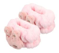 DIYEAH 1 Pair Pink Coral Fleece Wrist Bands for Women, Absorb Sweat and Keep Water from Running down Arms, for Exercise and Yoga, Comfortable and Stylish Home Accessory