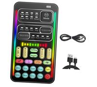 DIYEAH 1 set Compact Multi Purpose Voice Changer Sound Card with Sound Effects Portable Design for Live Streaming and Entertainment for Gamers Lightweight and Efficient