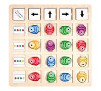 DIYEAH 1 Set Early Childhood Cognitive Toy - Color And Shape Recognition Board Game - Thinking Train Plaything For Kid - Fun Memory Matching Puzzle Family Interactive Learning Toy