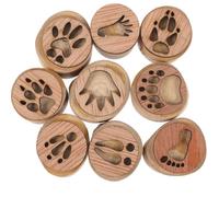 DIYEAH 1 Set Footprint Stamp Kit Mini Animals Animal Stamp Decorative Garden Outdoor Decor Outdoor Retro Out Door Cards Wood Vintage s