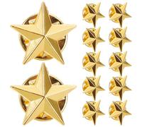 DIYEAH 1 Set Gold Star Pin: Star Brooch Badge Award Pin - Small Golden Lapel Brooch for Men’s Collar Corner Hat Backpack - Lapel Badge for Labor Day Patriot Day