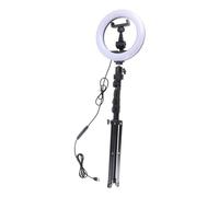 DIYEAH 1 Set LED Ring Light Set with Tripod Stand Brightness Fill Light for Photography Makeup and Live Streaming Lightweight Portable Design for Outdoor Use