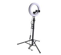 DIYEAH 1 Set LED Ring Light Set with Tripod Stand Phone Holder Brightness Color Modes for Live Streaming Makeup Photography Video Recording