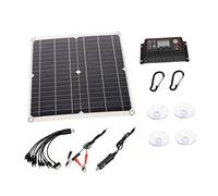 DIYEAH 1 Set Portable Solar Panel Charger Kit with Controller Efficient Emergency Charging Device for Hiking Camping and Outdoor Activities