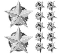 DIYEAH 1 Set silver Star Pin: Star Brooch Badge Award Pin - Small Silver Lapel Brooch for Men’s Collar Corner Hat Backpack - Lapel Badge for Labor Day Patriot Day
