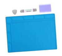 DIYEAH 1 Set Soldering Mat Heat Resistant Workbench Pad for Electronics Repair with Compartments for Tools Parts Organization for Soldering Iron Mobile Computer Fixes