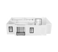 DIYEAH 1 Set Urban Apartment Sand Table Model, 1/50 Architectural Model Making Material with Kitchen, Bedroom and Bath Features for Teaching Aid, Decor Projects