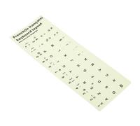 DIYEAH 1 Sheet French Keyboard Stickers Glow the Dark Decal for Easy Visibility Bilingual Design for Laptop Desktop Compatibility Durable Easy to Clean Simple Installation for Language