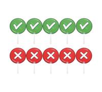 DIYEAH 10 Double-Sided Plastic Answer Paddles for Teachers - Feedback and Voting Paddles for Interactive Teaching in the Classroom