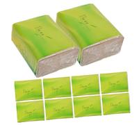 DIYEAH 10 Packs Natural Bamboo Pulp Tissue Paper, Light Yellow Extraction Napkins for Travel and Outdoor Use, Practical Soft Paper for Home and Hotel