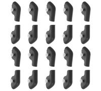 DIYEAH 10 Pairs Black Athletic Sneaker Adhesive Shoe Collar Seam Patches with Press Buckle, Trainer Eyelet Chafe Guards for Sports Shoes, Inner Lining Repair Stickers Suitable for Trainer