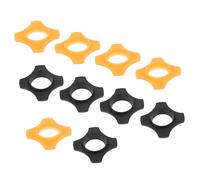 DIYEAH 10 Pcs Mic Shockproof Slip Rings for Microphones Durable Four Corner Protective Cover for Bars Stages and Ktv Use Black and Orange
