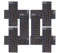 DIYEAH 10 Sheets Multi-Language Keyboard Stickers with Russian, Hebrew, and English Letters, Matte Black Background, Laptop Keys Replacement for PC and Notebook Typing