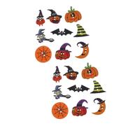 DIYEAH 100 pcs Halloween Wooden Buttons Eco Friendly Slices for Sewing Knitting Scrapbooking Mixed Decorative Ornaments DIY Crafts