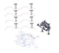 DIYEAH 100 Pcs Transparent Bar Light Mounting Brackets for SMD LED Strip Light Heat Resistant Fixing Clips with Screws Easy Installation and Repair Ultra Thin Compact Design