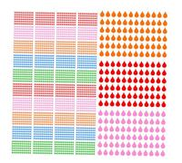 DIYEAH 100 Sheets Writable Index Tab Stickers for Journals and Planners Colorful Water Drop Design Copperplate Paper Multipurpose Decorative Organizer Labels for Notebooks and Scrapbooks