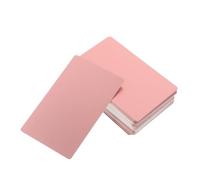 DIYEAH 100pcs Aluminum Metal Business Cards Blanks Advanced Sublimation Technology, Double Side Rose Gold Business Cards Style Featuring Vibrant Personalization and Professional Image