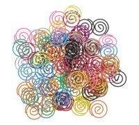 DIYEAH 100pcs Colored Metal Circular Paper Clips, for Document Filing
