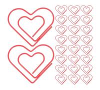 DIYEAH 100pcs Decorative Paper Clips: Love Heart Bookmarks - Small Red Metal Clips for Bookmarking Planner Organization & Creative DIY Crafts