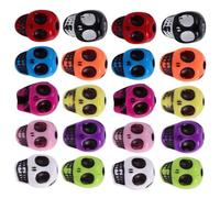 DIYEAH 100pcs Halloween Plastic Skull Pendants for Jewelry Making, 8x10mm DIY Necklace Accessories, for Party Decorations and Halloween Crafts Random Color