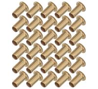 DIYEAH 100pcs M6x12 Hollow Rivets Copper Eyelets for Leather Handbag Repair Secure Fastening Stable Structure Sturdy Craft Rivets for Leather Craft and Shoe Decor Projects