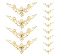 DIYEAH 100pcs Metal Book Corner Edge Guard Vintage Photo Mounting Corner Triangle Carved Decorative Angle Protector for Album Notebook Golden