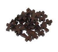 DIYEAH 100pcs Mini Wooden Cross Charms for Crafting Handshaped Natural Wood Pendants for DIY Jewelry Making Lightweight Spiritual Bible Verse Pendants for Prayer Volunteer and Church