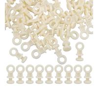 DIYEAH 100pcs Plastic Curtain Rail Track Pulley Rollers with Smooth Motion and Sturdy PVC Material for Window Curtain Glide in Variety of Settings
