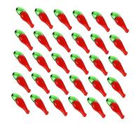 DIYEAH 100Pcs Red Pepper Loose Beads Charms for DIY Jewelry Making Unique Beads for Necklace Pendants Creative Chili Design for Craft Supplies and Decorations