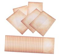 DIYEAH 100pcs Retro Handbook Material Paper Parchment Paper Scrapbook Parchment Writing Resume Art Craft Certificate Certificate for Printing Business Khaki