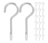 DIYEAH 100pcs S Shaped Car Seat Cover Hooks Iron Silver Fastener