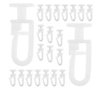 DIYEAH 100pcs Silent Plastic Curtain Track Hooks Gliders for Smooth Sliding Weather-resistant Pulley System Compatible with Drapery Blackout Fabric Curtains for Home Hotel Restaurant Use