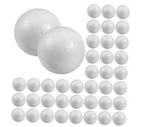 DIYEAH 100pcs Solid Polystyrene Craft Balls DIY White Round Foam Spheres 4cm for Wedding Decoration and Art Projects