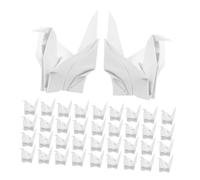 DIYEAH 100pcs White Origami Cranes DIY Folded Paper Crane Garland for Wedding Party Birthday Home Decoration Lightweight and Foldable Hanging Decor