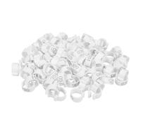 DIYEAH 100Pcs White Pigeon Foot Rings Numbered Leg Bands for Racing Pigeons Roosters Parakeets Canaries and Poultry Easy to Use Identification Rings for Bird Lovers and Poultry Owners