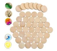 DIYEAH 100pcs Wood Rounds Unfinished Craft Wood Circles for DIY Projects and Home Decor Enhancements Versatile Wooden Discs