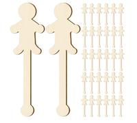 DIYEAH 100pcs Wooden Popsicle Sticks: Blank Wood Popsicle Stick - Art Supplies for Kids - People Graffiti Craft Peg for Drawing