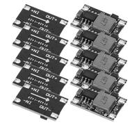 DIYEAH 10pcs Adjustable 3a Buck Module Board with Efficient Step and Stable Output for Compact Electronics and Bulk Assembly, Mini Dc-dc Voltage Regulator in Black Metal