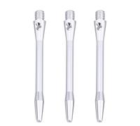 DIYEAH 10pcs Aluminium Alloy Darts Shafts Metal Stems with 2ba Thread Size Silver Medium Length Increase Shaft Life for Professional Darts Equipment